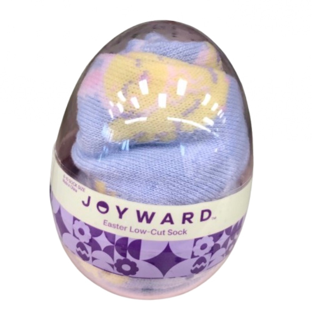 🐣$5🐣 NEW JOYWARD Low Cut Socks Baby Chicks Shoe Size 8 - 10 Blue Yellow